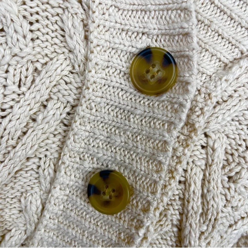FREE PEOPLE Montana NEW Cable Knit Cardigan Sweater NEW With Tag Size XS Tea